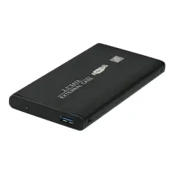 QOLTEC External Hard Drive Case HDD/SSD 2.5inch SATA3 USB 3.0 Black