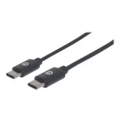 MANHATTAN USB 2.0 C Device Cable 2m Hi-Speed USB 2.0 Type-C Male to Type-C Male 480 Mbps 2 m 6 ft. Black