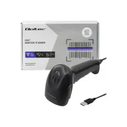 QOLTEC 50866 Barcode scanner 1D CCD USB Black