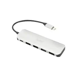 DIGITUS DA-70242-1 HUB (Koncentrator) 4-portowy USB 3.0 SuperSpeed z Typ C Power Delivery aluminium