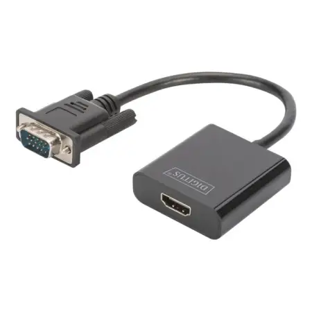 DIGITUS DA-70473 Konwerter audio-video VGA do HDMI, 1080p FHD, audio 3.5mm MiniJack