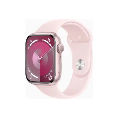 APPLE Watch Series 9 GPS 45mm Pink Aluminium Case with Light Pink Sport Band - M/L