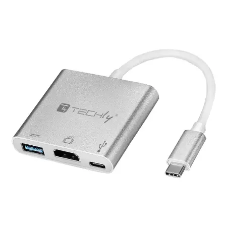 TECHLY Adapter USB-C Multiport na HDMI/USB-A 3.0/USB-C PD