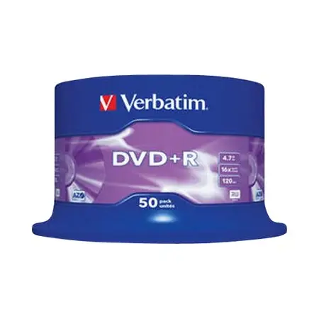 VERBATIM 43550 Verbatim DVD+Rcake box 50 4.7GB 16x matte silver