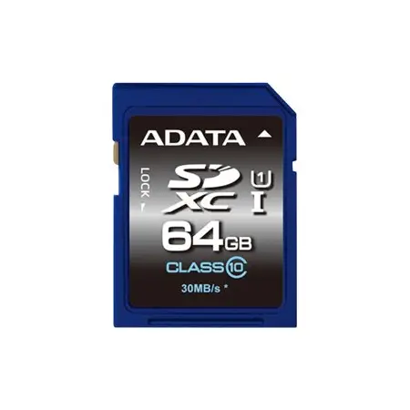 ADATA ASDX64GUICL10-R ADATA karta pamięci Premier SDXC UHS-I U1 64GB (Video Full HD) Retail