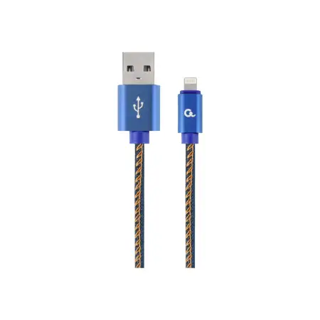 GEMBIRD CC-USB2J-AMLM-2M-BL Gembird Kabel USB do 8-pin (metalowe wtyki, oplot nylonowy denim - jeans) 2m