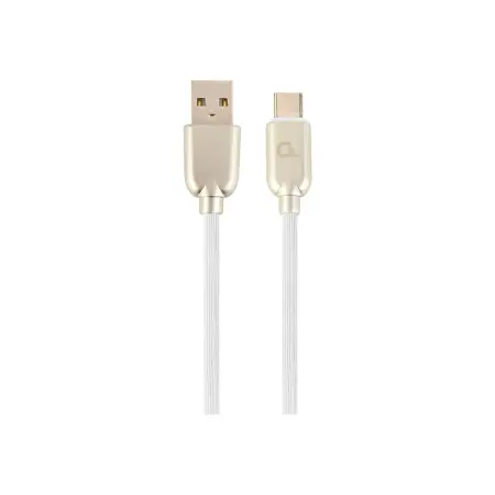 GEMBIRD CC-USB2R-AMCM-1M-W Gembird kabel USB-C 2.0 (AM/CM) metalowe wtyki, kabel gumowany, 1m, biały