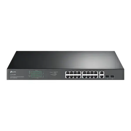 TP-LINK TL-SG1218MP 18-Port Gigabit RM Switch with 16x PoE+ GE 2x GE 2x Combo SFP slots 250W budget (P)