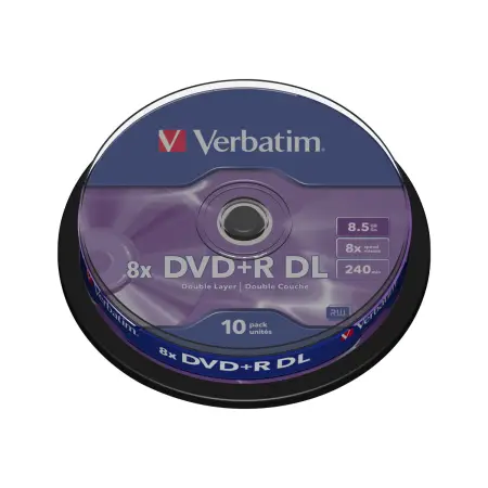 VERBATIM 43666 Verbatim DVD+R DL cake box 10 8.5GB 8x matte silver