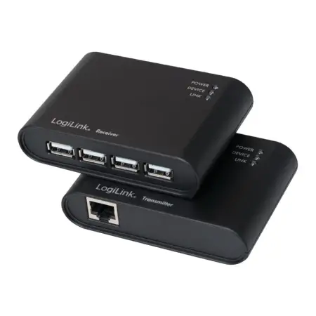 LOGILINK UA0230 LOGILINK - Extender USB 2.0 z wbudowanym 4-portowym hubem USB 2.0 i zasilaczem