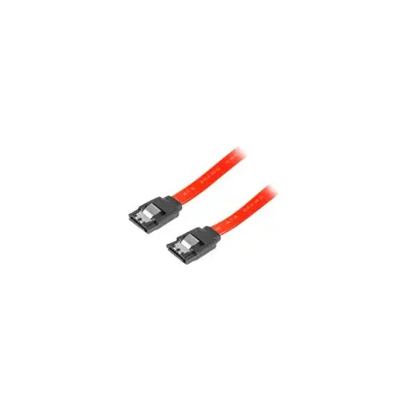 LANBERG CA-SASA-14CC-0050-R Lanberg kabel SATA DATA II (3GB/S) F/F 50cm z zatrzaskami metalowymi, czerwony