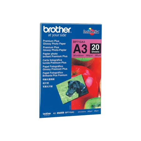 BROTHER BP71GA3 Papier fotograficzny Brother BP71GA3 20ark błyszczący A3