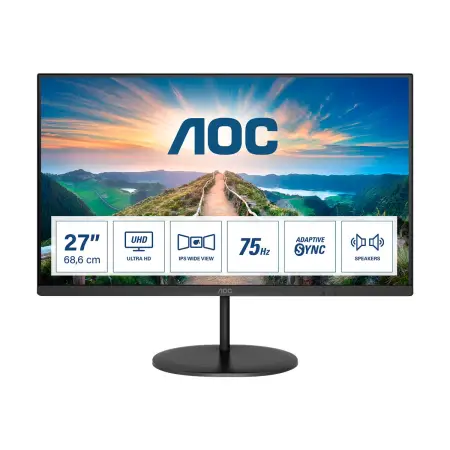 AOC U27V4EA 68.6cm 27inch 3 sides frameless IPS monitor UHD HDMI 2.0 x2 DisplayPort 1.2 x1