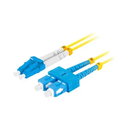 LANBERG fiber optic patchcord SM SC/UPC-LC/UPC duplex 1m LSZH g657a1 3.0mm yellow
