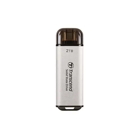 TRANSCEND ESD300S 2TB External SSD USB 10Gbps Type C Silver