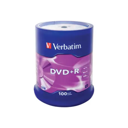 VERBATIM 43551 Verbatim DVD+Rcake box 100 4.7GB 16x matte silver
