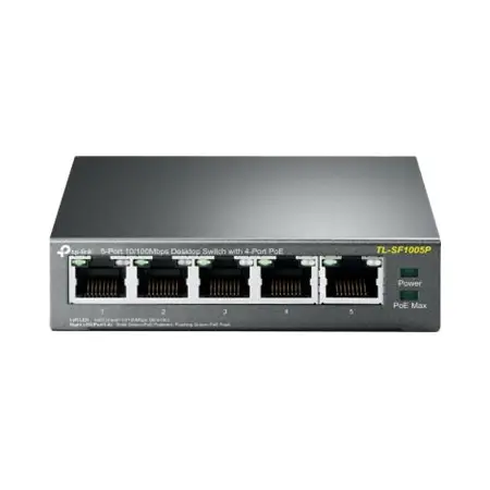 TPLINK TL-SF1005P TP-Link TL-SF1005P 5-Port 10/100Mbpst Desktop Switch with 4-Port PoE