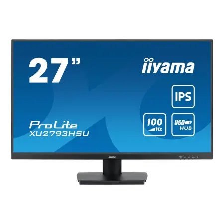 IIYAMA XU2793HSU-B6 27inch ETE IPS-panel 1920x1080 100Hz 250cd/m Speakers HDMI DisplayPort 1ms MPRT FreeSync USB-HUB