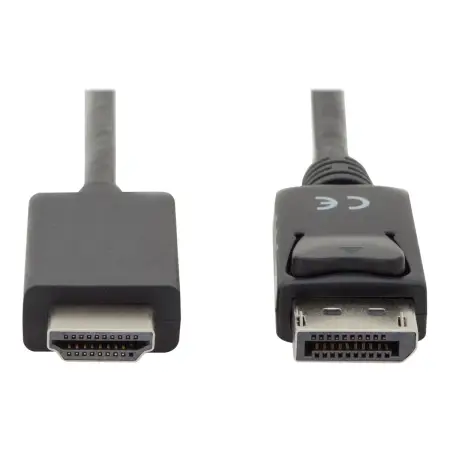 ASM AK-340303-020-S Kabel DisplayPort 1.2 z zatrzaskiem 4K 60Hz UHD Typ DP/HDMI A M/M czarny 2m