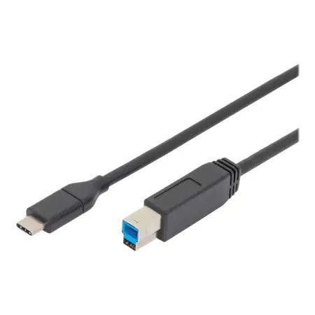 DIGITUS AK-300149-018-S Kabel USB 3.0 SuperSpeed 5Gbps Typ USB C/B M/M Power Delivery czarny 1,8m