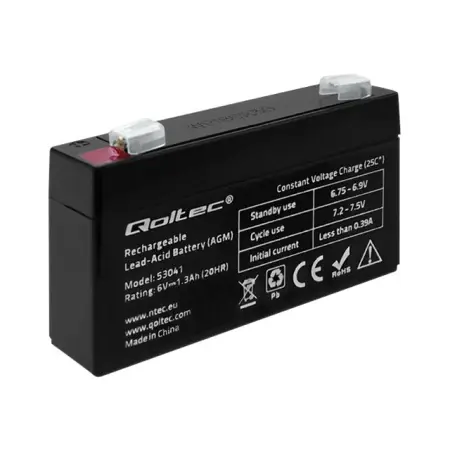 QOLTEC 53041 Qoltec Akumulator AGM 6V 1.3Ah max.0.39A