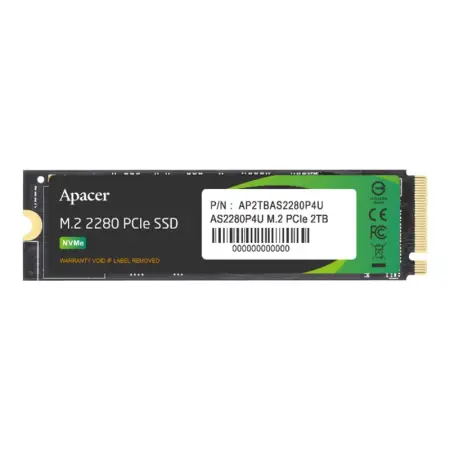 APACER SSD AS2280P4U 512GB M.2 PCIe Gen3 x4 NVMe 3500/3000 MB/s