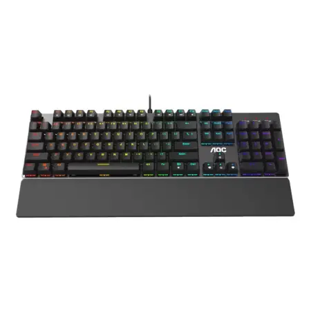 AOC GK500 Mechanical Wired Gaming Keyboard - OUTEMU Red Switches - US International Layout
