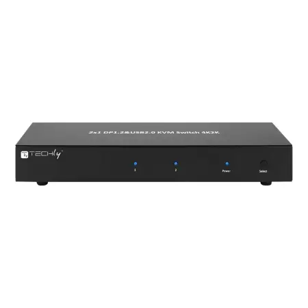 TECHLY 2-portowy przełącznik KVM DisplayPort/USB 2x1 z podwójnym wideo i audio