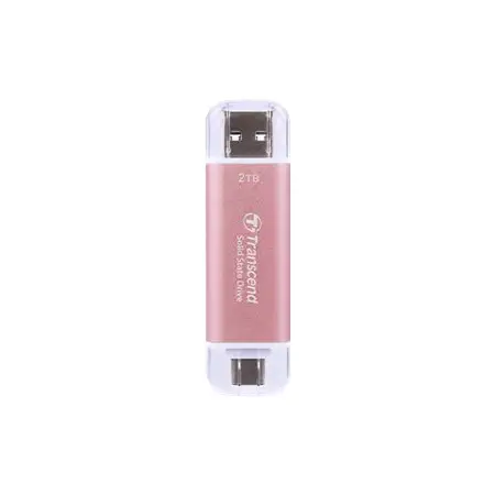 TRANSCEND ESD310P 512GB External SSD USB 10Gbps Type C/A Pink