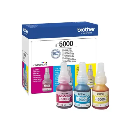 BROTHER BT5000 Ink Bottle Value Pack 1x C/M/Y